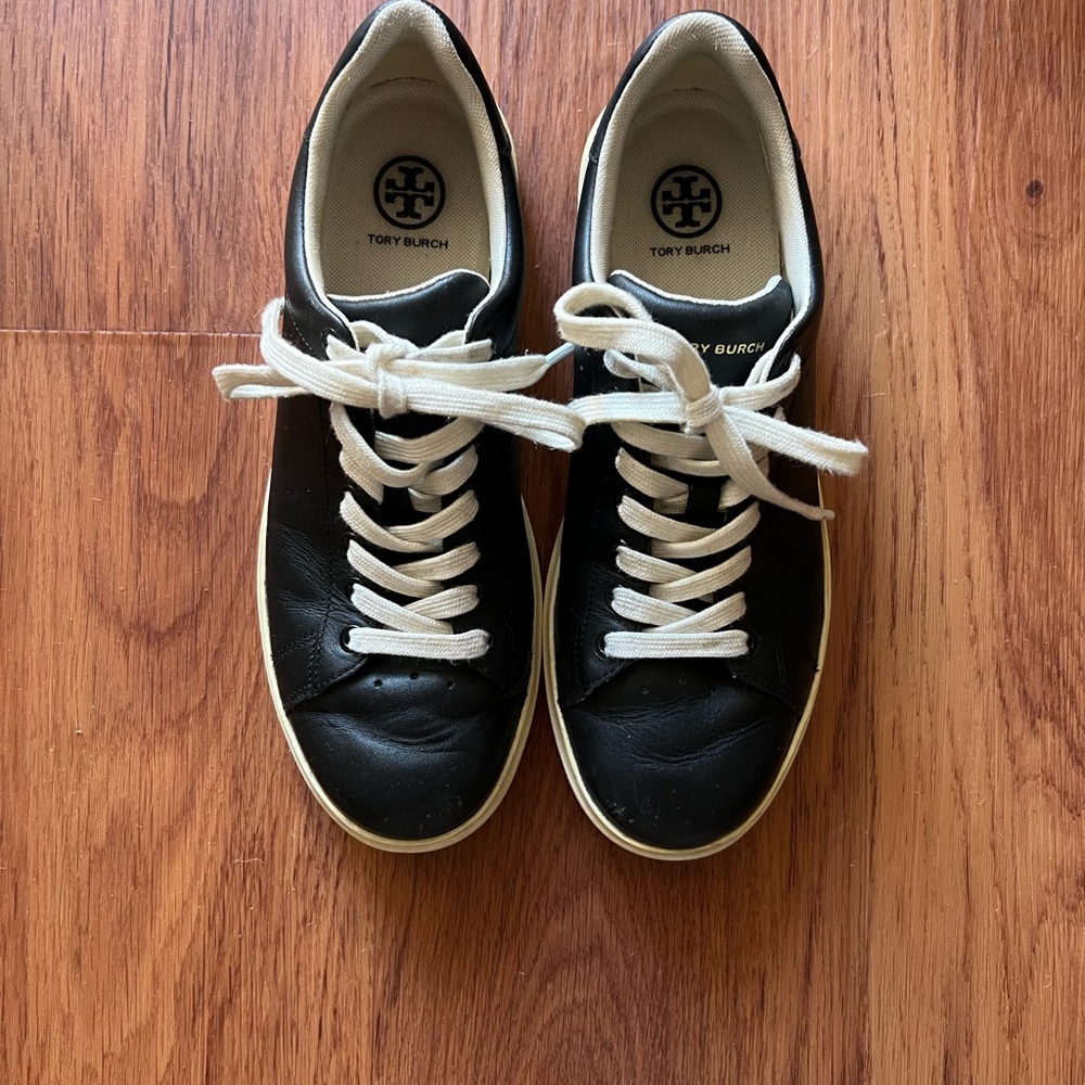 Tory Burch Black and White Sneakers - Picture 2 of 12